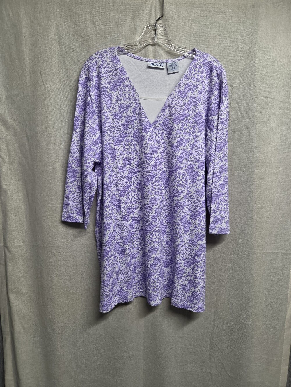 Blair Purple and White Print Tunic